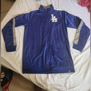 LA Dodgers Collard Long Sleeve Zip Up